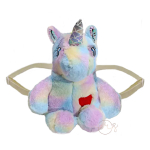 PLUCHE UNICORN RUGZAK PINK/BLUE